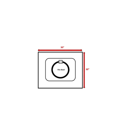 25" H x 30" W Steel Outdoor Fire Pit Table with Lid