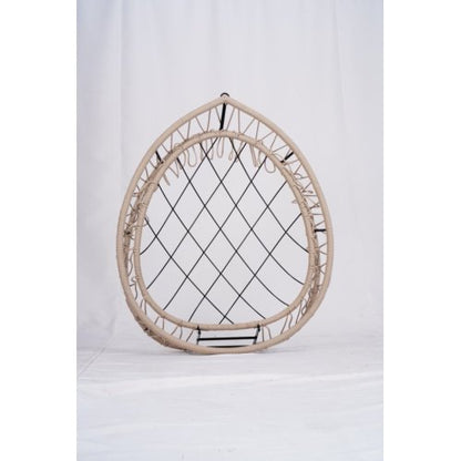 Outdoor garden rattan egg swing chair hanging chair PE hanging chair Dark Gray white