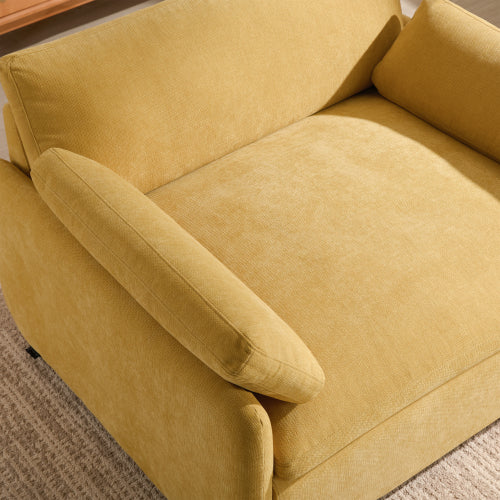 50*43" Oversized Chenille Single Sofa Chair, Wide and Deep Seat Accent Chair, Modern Upholstered Comfy Armchair, Couch Lounge with Pillows for Living Room&Apartment