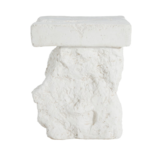 Talia Outdoor Patio Modern Artistry MGO Side Table, White