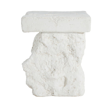 Talia Outdoor Patio Modern Artistry MGO Side Table, White