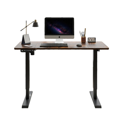 Electric Standing Desk Height Adjustable Desk for Home and Office Computer Table Gaming Desk Modern Luxiury Table 48" Rustic Brown Lift-up Desk