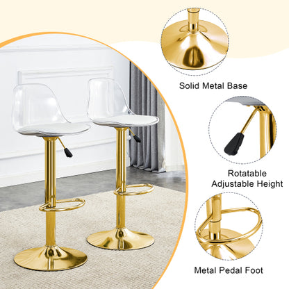 Modern minimalist bar chairs and bar stools. Can rotate 360 ¡ã and adjust lifting. PET backrest and PU seats. Set of 2. Suitable for bars, restaurants, and front desk cashiers.