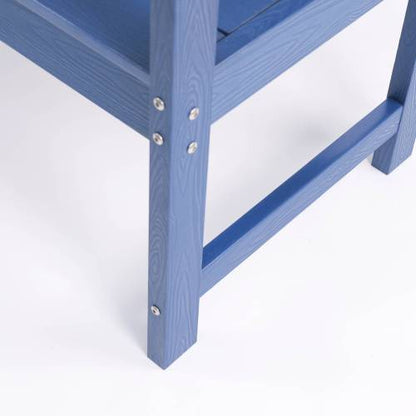 Minimalist dark blue bench Environmentally friendly and recyclable, suitable for both indoor and outdoor use. Just wipe it clean when it gets dirty
