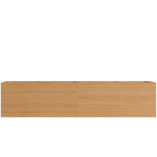 70.87 inch Natural Wood 4-Door PE Rattan TV Stand Media Console With Cable Holes For 80 inch TV