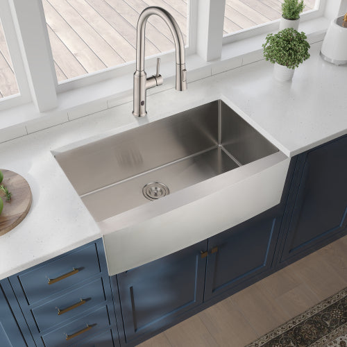 33"x21"x10"Farmhouse Apron Single Bowl Stainless Steel Kitchen Sink