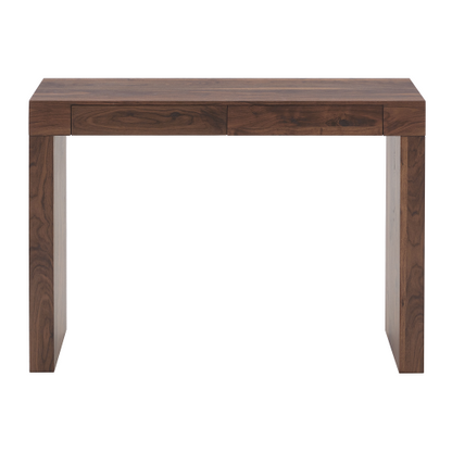Elegant natural walnut wood grain bar table -50 inches long, a practical choice for modern home decor. Walnut wood grain texture veneer, equipped with double drawers, can be used as both a bar counter