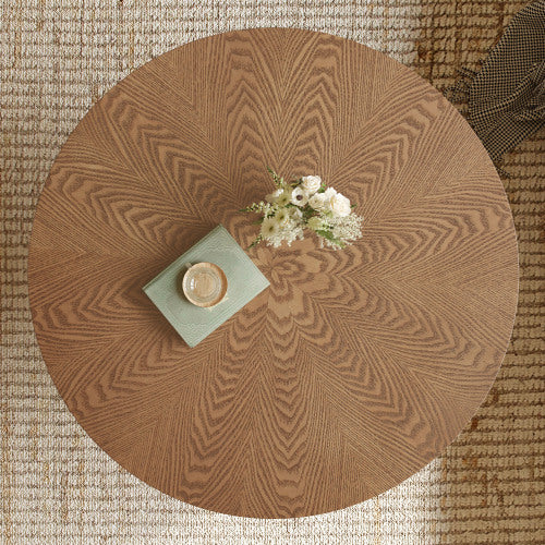 31.5inch  Round Ash Wood Veneer Coffee Table