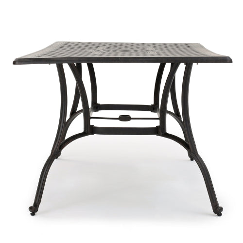 Outdoor Cast Aluminum Rectangular Dining Table, Bronze