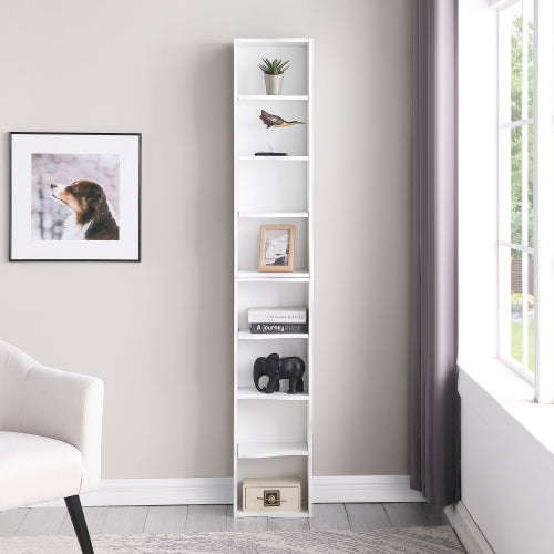 Ultra-Thin 8-Layer Wavy Border Bookshelf Detachable Combined Adjustable Shelf Home Office Storage Rack