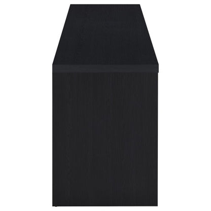 Modern Black 3-Drawer 59 Inch TV Media Console with Cable Cutout