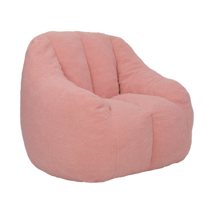 Tufted Faux Fur Memory Foam Bean Bag Chair with Armrests for Adults Kids Dorm Apartment Living Room