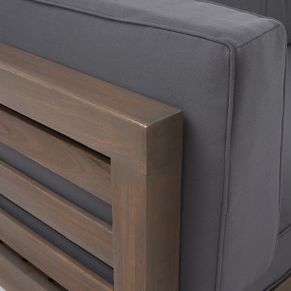 OANA RIGHT CORNER BENCH AND COFFEE TABLE, DARK GREY