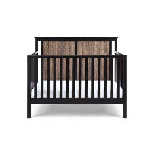 4-in-1 Convertible Crib Black/Vintage Walnut