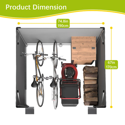 6x6 FT All-Season Storage Tent Quick-Install Waterproof & UV-Resistant Outdoor Shed