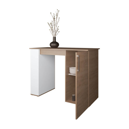 Bar Kitchen Island, Kitchen, White / Macadamia