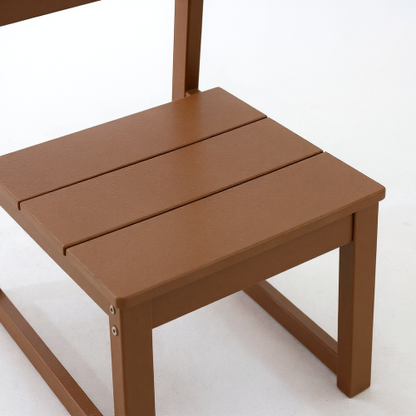 2-Pack Brown HDPE outdoor & garden backres Modernist Designt chairs