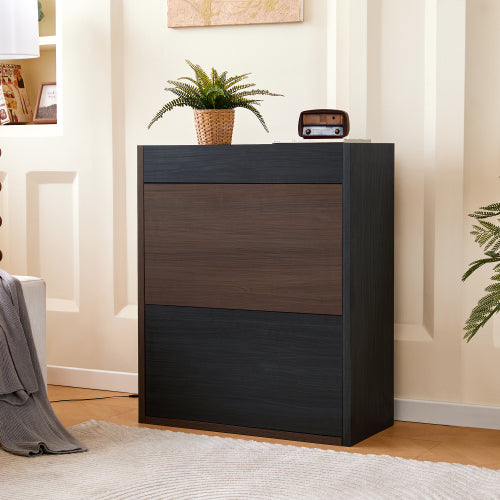 32.5 inch-58.8 inchW 40 inchH Multifuctional Storage Cabinet, Buffet Sideboard Cabinet with Drawer, Corner Cabinet for 44 inchH Window decor, Livingroom, Hallway, Entryway, Kitchen & Office  - Black & Walnut