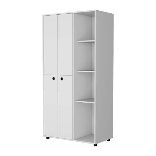 Armoire Closet with 1-Drawer, Storage Cabinets and Hanging Rods