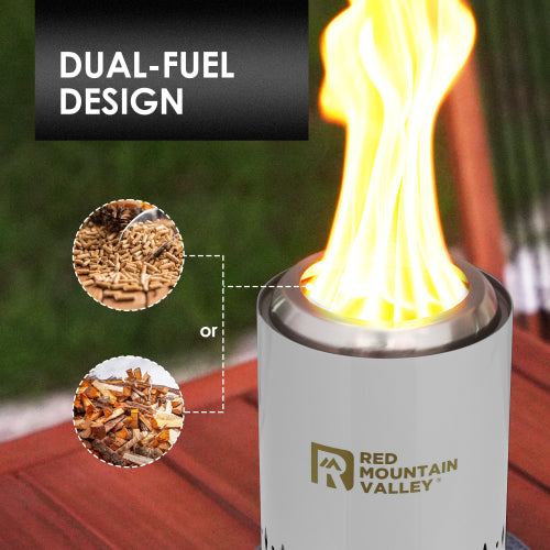 Smokeless Tabletop Fire Pit with Mat, Portable Mini Low Smoke Camping Stove