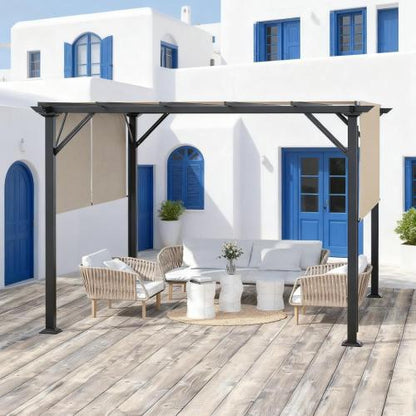 Pergola Canopy Patio Metal Shelter 12' x 10'