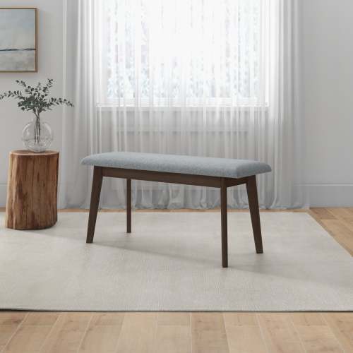 Carlos Fabric Upholstered Solid Wood Bench