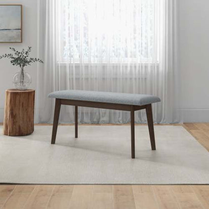 Carlos Fabric Upholstered Solid Wood Bench