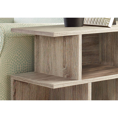 3-Tier Dark Taupe Modern Open Shelf Accent Side Table
