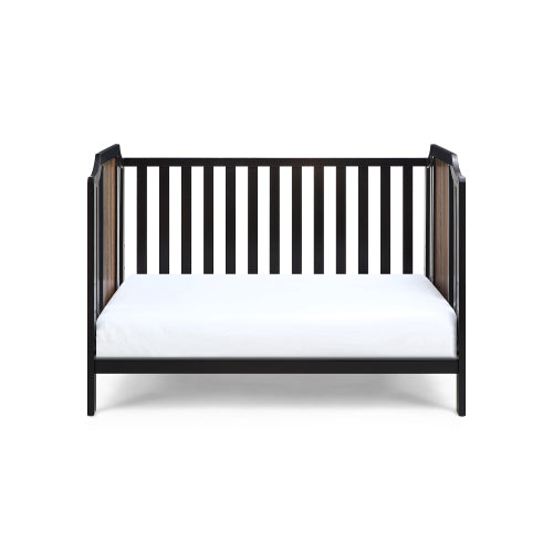 3-in-1 Convertible Crib Black/Brownstone