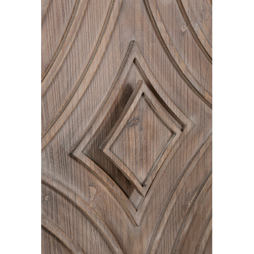 60 Inch American Country Retro Sideboard Four Convex Pattern Door Solid Wood Household Living Room Entrance Storage Cabinet