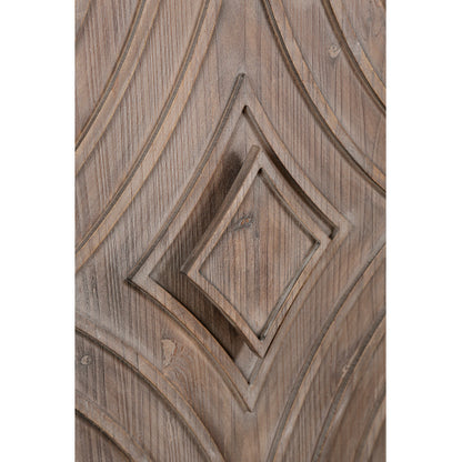 60 Inch American Country Retro Sideboard Four Convex Pattern Door Solid Wood Household Living Room Entrance Storage Cabinet