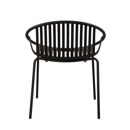 Patio Dining Chairs Stackable Chairs with Breathable Design Modern Simple Art Style