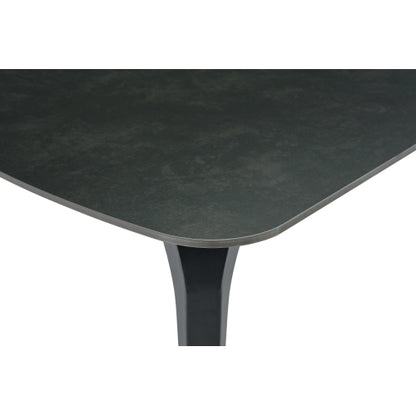 Modern Sintered Stone Dining Table with Metal Base, Luxury Style