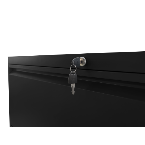 2 Drawer Metal File Cabinet with Lock for Letter Legal A4 Files Black