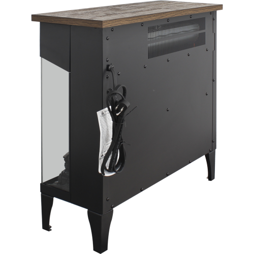 24 inch three sided glass electric fireplace with feet