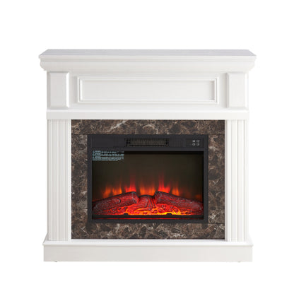 Only Mantel (NOT INCLUDED 23" FIREPLACE) -White,41.34"W*14"D*40"H