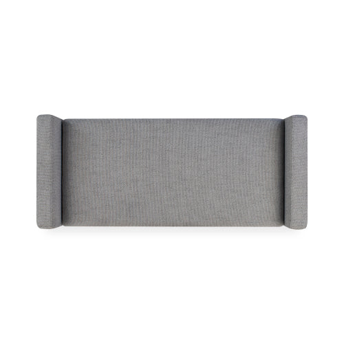 47" Ottoman with Storage,Upholstered Entryway Bench for Bedroom and Living Room,End of Bed Bench with Metal Base, Grey. Modern style