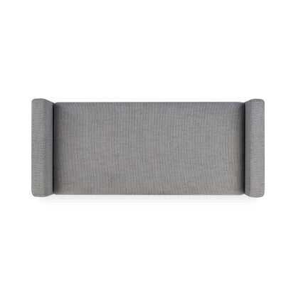 47" Ottoman with Storage,Upholstered Entryway Bench for Bedroom and Living Room,End of Bed Bench with Metal Base, Grey. Modern style