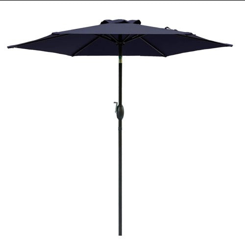 7.5 Feet Navy Blue Market Umbrella with Crank Lift & Tilt. UV-Resistant Canopy for Pool, Backyard & Patio (Without base)