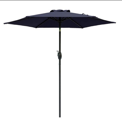 7.5 Feet Navy Blue Market Umbrella with Crank Lift & Tilt. UV-Resistant Canopy for Pool, Backyard & Patio (Without base)