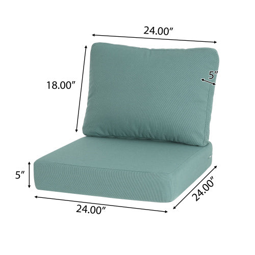 Noah Outdoor Club Chair Cushion Set, Seat Cushion and Back Cushion, Teal