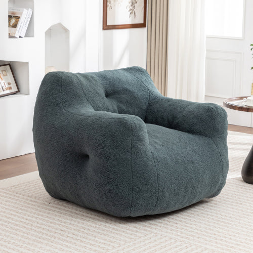 Adults High-Density Foam Stuffed Bean Bag Chair with Armrests