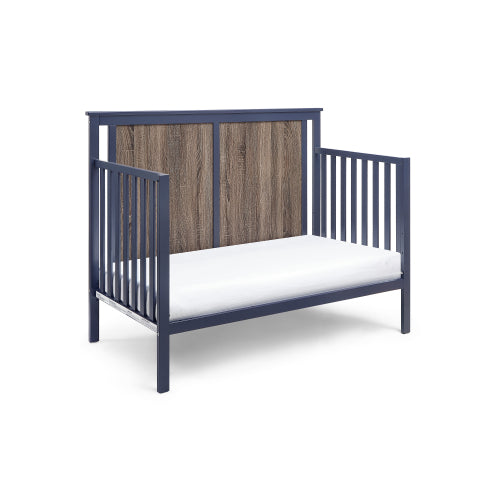 4-in-1 Convertible Crib Midnight Blue/Vintage Walnut