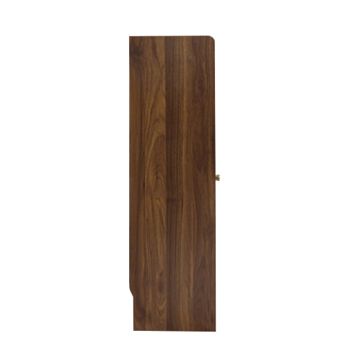 Double Sliding Striped Glass Door Sideboard Wooden Freestanding Storage Cabinet Wine Cabinet For Home Garage Use
