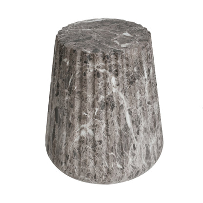 Outdoor Cleme Carved Side Table, Brown