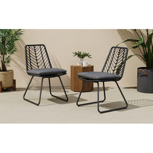 DEJA CHAIR,2PCS with 2 Cushions,Gray
