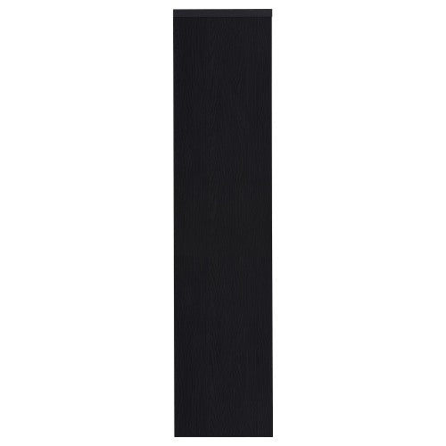 Black 3-Tier Vertical Media Tower Storage Pier with Bottom Cabinet