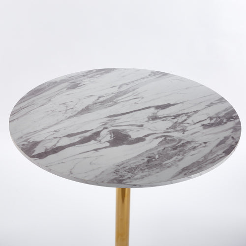 31.5inch  folding GOLDEN AND WHITE Tulip BAR Table Mid-century BAR  Table for 2-4 people With Round Mdf Table Top, Pedestal BAR  Table,  MDF top