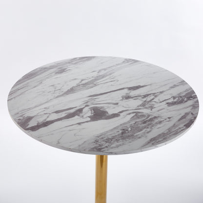31.5inch  folding GOLDEN AND WHITE Tulip BAR Table Mid-century BAR  Table for 2-4 people With Round Mdf Table Top, Pedestal BAR  Table,  MDF top