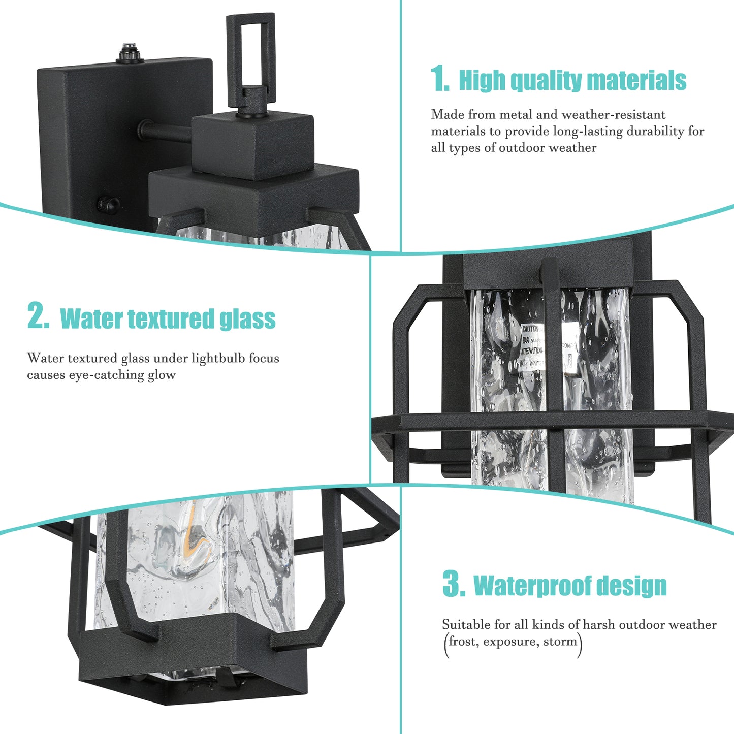 Outdoor Wall Light 1-Light 14.17-in H Matte Black Dusk to Dawn Led, Outdoor Wall Light